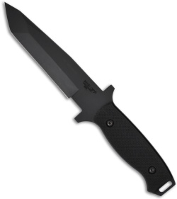 Bear OPS CQC-110-B4-T Tactical Fixed Blade Tanto Knife G-10 (5.5" Black Plain)