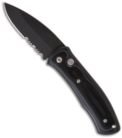 Bear OPS AC-100-B4-T-SR G10 Automatic Knife (3" Black Serr)