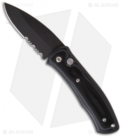 Bear OPS AC-100-B4-T-SR G10 Automatic Knife (3" Black Serr)