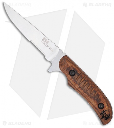 Bone Collector Caping Fixed Blade Skinning Knife 15000S-2 Walnut (4" Serr)