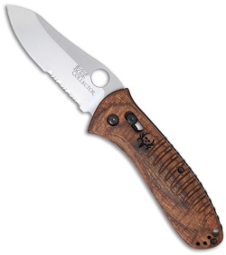 Benchmade Bone Collector 15020S-2 Axis Folder Knife Walnut Wood (3.36" Serr)