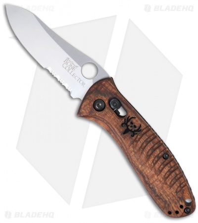 Benchmade Bone Collector 15030S-2 Mini Axis Folder Knife Walnut (2.95" Serr)