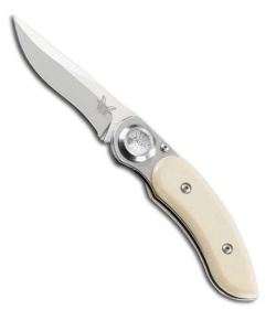 Benchmade Paul Axial Knife 240-2 w/ Ivory Micarta Handle (2.37" Satin Plain)