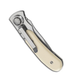 Benchmade Paul Axial Knife 245-2 w/ Ivory Micarta Handle (3.12" Satin Plain)