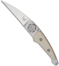 Benchmade Paul Axial Knife 250-2 w/ Ivory Micarta Handle (2.2" Satin Plain)