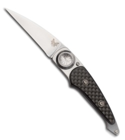 2011 Benchmade 250 Paul Axial Knife w/ Carbon Fiber Handle (2.2" Satin Plain)