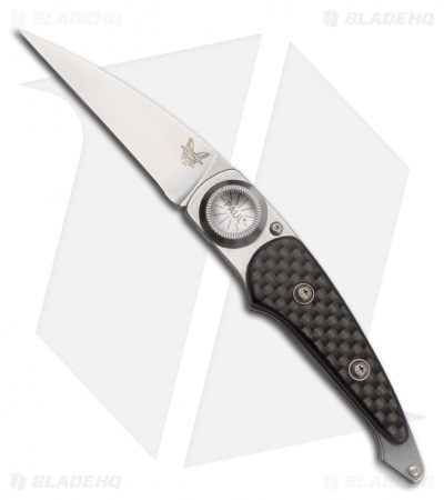 2011 Benchmade 250 Paul Axial Knife w/ Carbon Fiber Handle (2.2" Satin Plain)