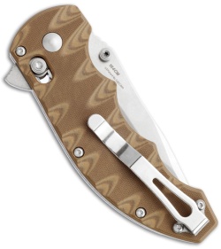 Benchmade 300SN Ball Axis Flipper Folding Knife Sand G-10 (3.05" Satin Plain)