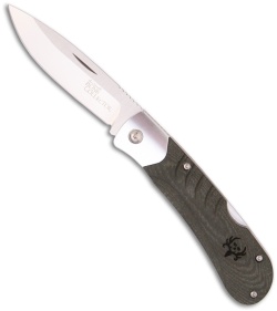 Bone Collector 15050 Lock Back Folder Green Micarta Folding Knife (3.73" Plain)