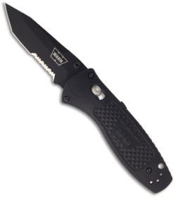 Benchmade Warn 587SBK-1 Mini-Barrage Knife Spring Assisted (2.94" Black Serr)