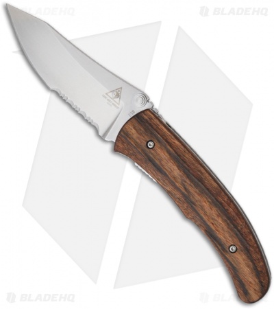 Lone Wolf Knives Trask Folding Knife 40003 (3.4" Satin Serr)