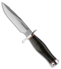 BlackJack Model 15 Jet Pilot Survival Knife Black Micarta w/ Teeth (5.5" Plain)