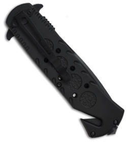 Boker Magnum Rescue BK Pocket Knife (3.75" Black Plain) 01LL200