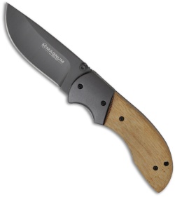 Boker Magnum Pioneer Wood Pocket Knife w/ (3.125" Plain) 01MB760