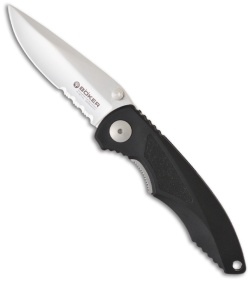 Boker Gemini Badger Pocket Knife w/ Kraton Insert (3.375" Satin Serr) 110090X