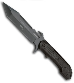 Boker Kalashnikov Tanto Fixed Blade Knife (5" Black Pln) 02KAL10