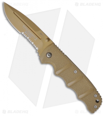 Boker Kalashnikov 74 Folding Pocket Knife Desert Sand (3.5" Serr) KAL74DES