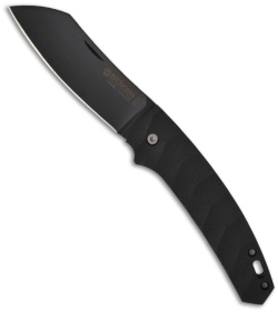 Boker Haddock Pocket Knife (3.375" Black Plain) Jens Anso 110617DLC