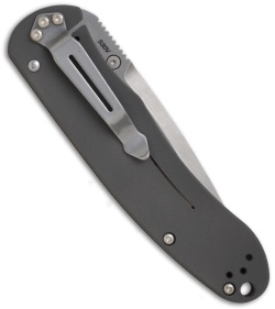 Bradley Cutlery Alias I Titanium Folding Knife (3.5" Stonewash Serr) 17600S