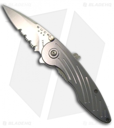 Buck Grey Impulse Spring Assisted Knife (Satin SER) 0292GYX-B
