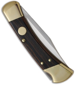 Buck 110 Automatic Knife Left Hand Brass & Rosewood Single Action Conversion
