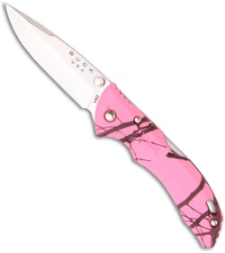 Buck Bantam BBW Knife Pink Mossy Oak Camo (2.75" Satin Plain) 0284CMS10-B