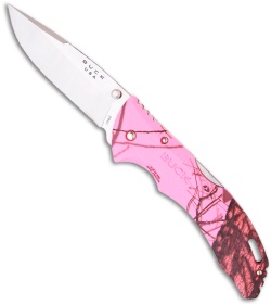 Buck Bantam BHW Knife Pink Mossy Oak Camo (3.75" Satin Plain) 0286CMS10-B