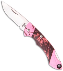 Buck Nano Bantam Knife Pink Mossy Oak Camo (1.88" Satin Plain) 0283CM10-B
