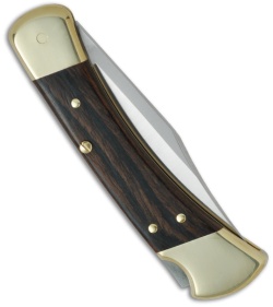 Buck 110 Automatic Knife Brass & Rosewood Handles Single Action Conversion