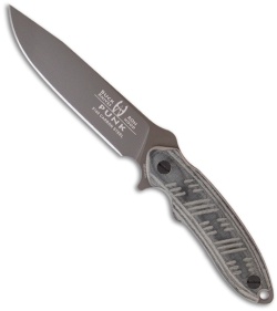 Buck/Hood Punk Knife Fixed Blade (5.625" Black Plain) 0065BKSBH-B