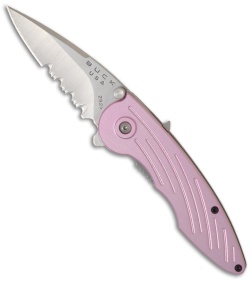 Buck Knives Pink Impulse Knife (2.5" Satin Serr) 0292PNX-B