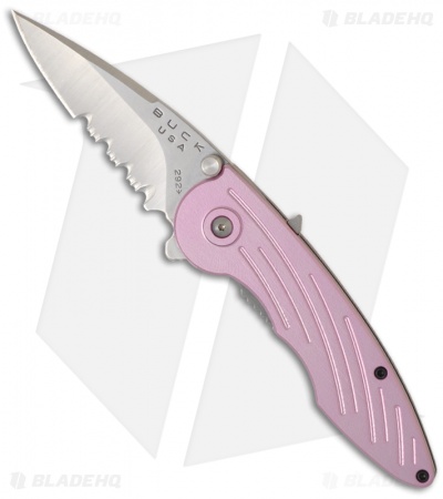 Buck Knives Pink Impulse Knife (2.5" Satin Serr) 0292PNX-B