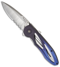 Buck Blue-Black Tempest Spring Assist Knife (Satin SER)