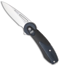 Buck Revel Black Folding Pocket Knife (2.5" Satin Plain) 0766BKS-B