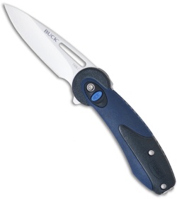 Buck Revel Blue Folding Pocket Knife (2.5" Satin Plain) 0766BLS-B