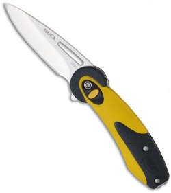 Buck Revel Yellow Folding Pocket Knife (2.5" Satin Plain) 0766YWS-B