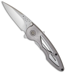 Buck Rush Assisted Opening Knife w/ Sandvik Blade (2.5" Satin Plain) 0291-GYS