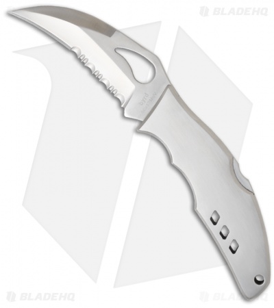 Spyderco Byrd Crossbill Stainless Steel Knife BY07PS (3.5" Satin Serr)