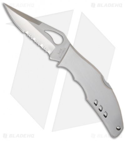 Spyderco Byrd Flight Stainless Steel Knife BY05PS (3.44" Satin Serr)