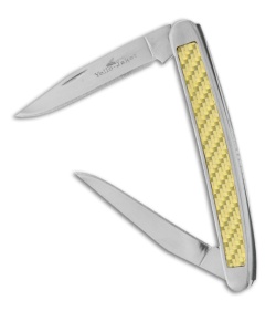 Camillus Yello-Jaket 2-Blade Muskrat Folding Pocket Knife (2.625" Plain) 19057