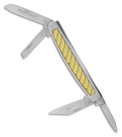 Camillus Yello-Jaket 4-Blade Congress Folding Pocket Knife (1.75" Plain) 19065