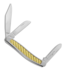 Camillus Yello-Jaket 3-Blade Whittler Folding Pocket Knife (2.625" Plain) 19058