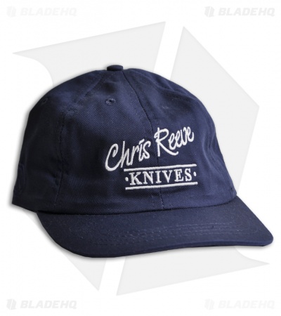 Chris Reeve Knives "CRK" Baseball Cap Navy Blue Hat w/ Cloth Strap