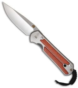 Chris Reeve Large Sebenza 21 Knife w/ Bloodwood Inlay (3.625" Plain)