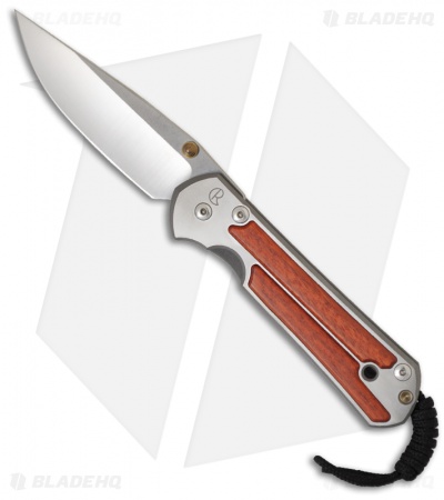 Chris Reeve Large Sebenza 21 Knife w/ Bloodwood Inlay (3.625" Plain)