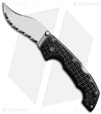 Cold Steel Voyager Medium Vaquero Folding Knife (3" Stonewash Serr) 29TMVS