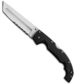 Cold Steel Voyager X Large Tanto Folding Knife (5.5" Stonewash Serr) 29TXTH