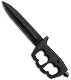 Cold Steel Chaos Double Edge Fixed Blade Trench Knife (7.5" Black Plain) 80NTP