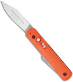 Colonial Knife Company M-724 Orange Auto Rescue Knife w/Clip (3" Plain)