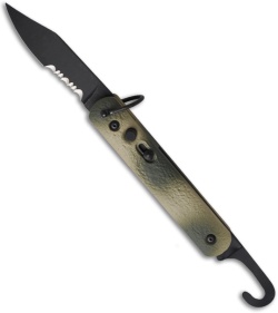 Colonial Knife Company Auto Rescue Military Knife NATO Green / Tan (Black Serr)